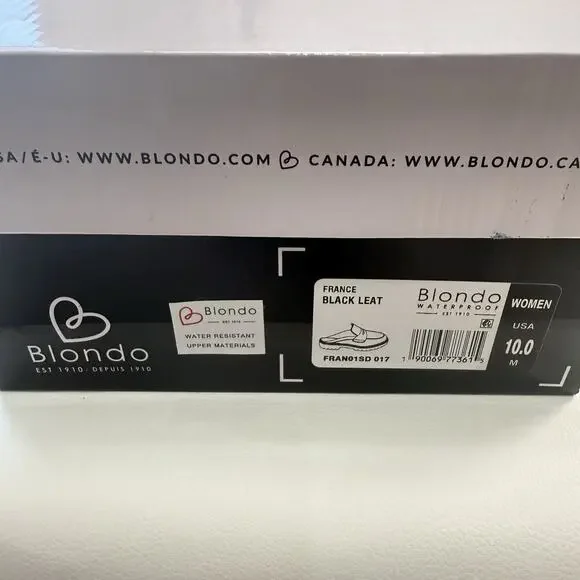 NEW Penny Loafer Mule Womens 10 Black Leather Lug Sole Slide On Waterproof. - Picture 11 of 12